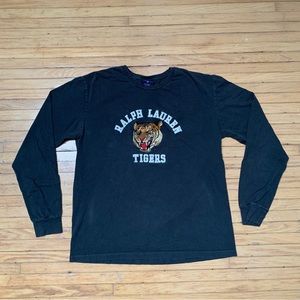 Vintage Polo Ralph Lauren Tigers Dark Grey Long-Sleeve
